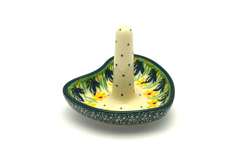 Ceramika Artystyczna Polish Pottery Ring Holder - Daffodil 904-2122q (Ceramika Artystyczna)