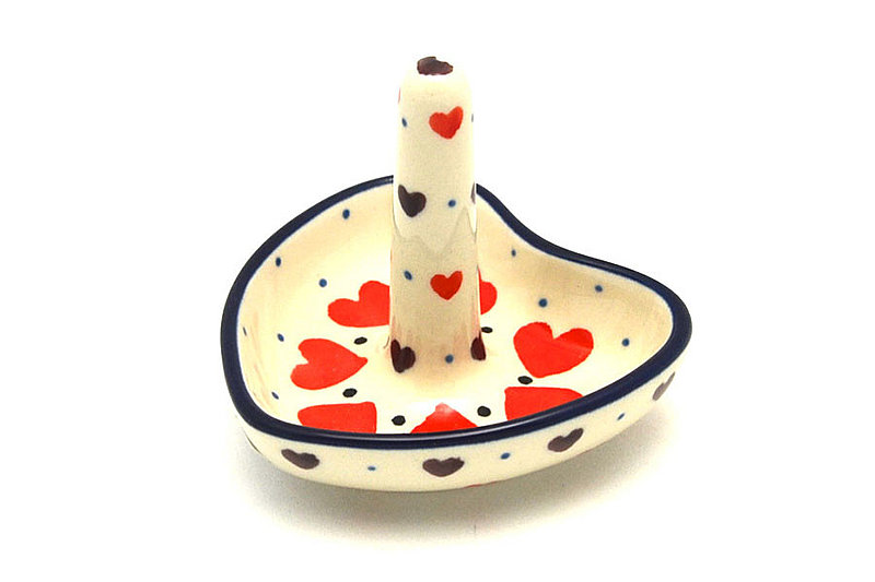 Ceramika Artystyczna Polish Pottery Ring Holder - Love Struck 904-2108a (Ceramika Artystyczna)
