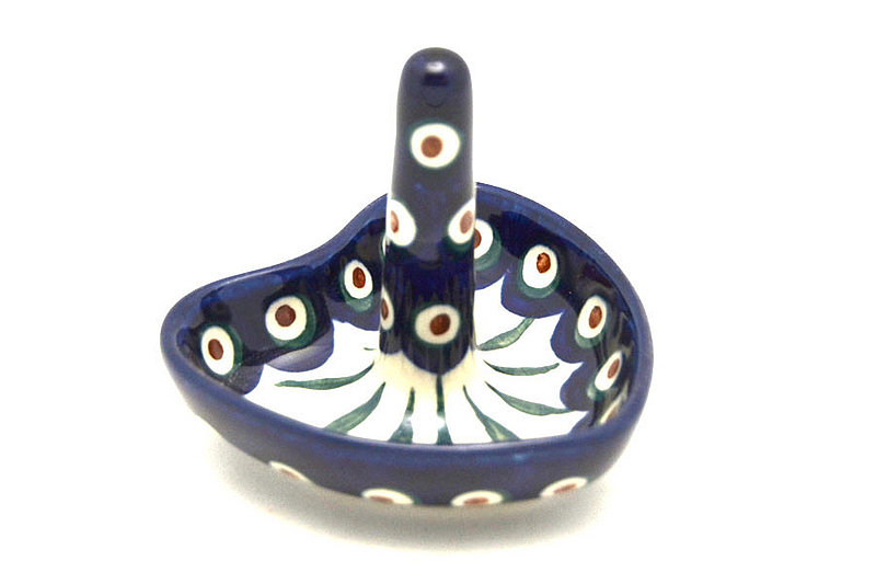 Ceramika Artystyczna Polish Pottery Ring Holder - Peacock 904-054a (Ceramika Artystyczna)