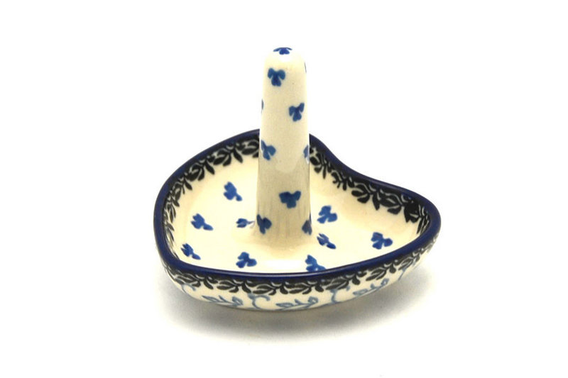 Polish Pottery Ring Holder - Silver Lace