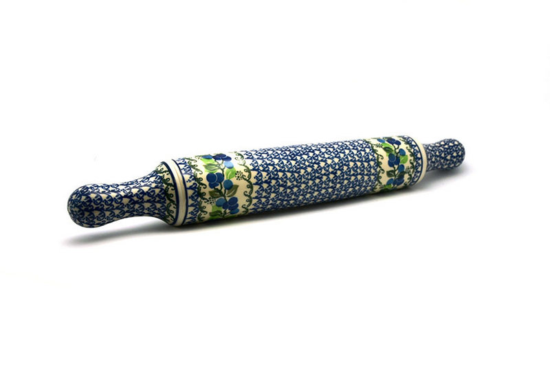 Polish Pottery Rolling Pin - Blue Berries