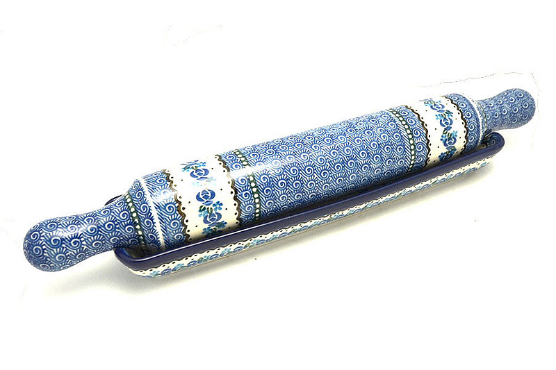 Polish Pottery Rolling Pin with Stand - Twilight