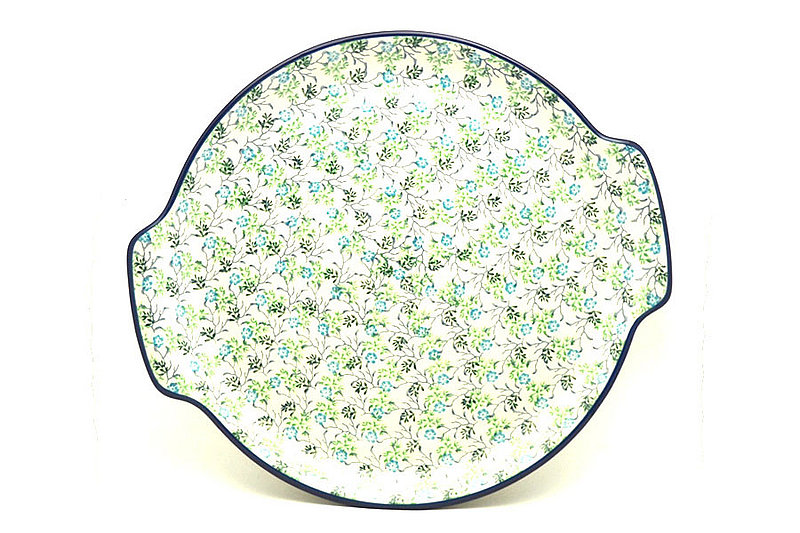 Polish Pottery Round Tray with Handles - Summer Ivy