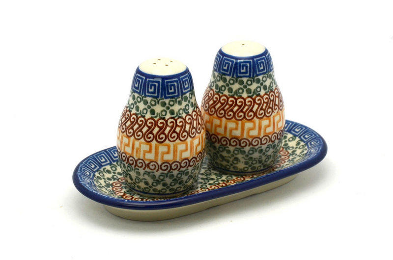 Ceramika Artystyczna Polish Pottery Salt & Pepper Set - Autumn 131-050a (Ceramika Artystyczna)