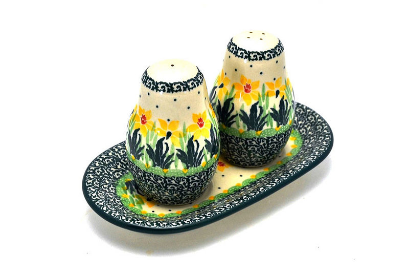 Ceramika Artystyczna Polish Pottery Salt & Pepper Set - Daffodil 131-2122q (Ceramika Artystyczna)