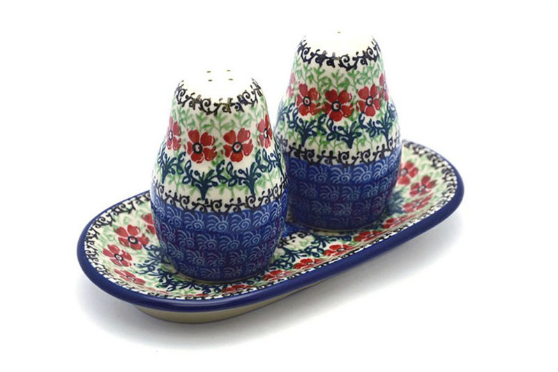 Ceramika Artystyczna Polish Pottery Salt & Pepper Set - Maraschino 131-1916a (Ceramika Artystyczna)