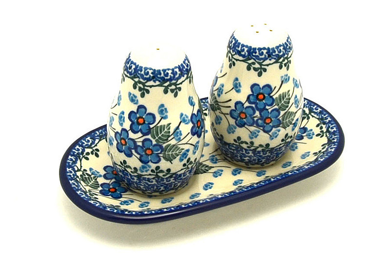 Ceramika Artystyczna Polish Pottery Salt & Pepper Set - Parisian Poppies 131-2272a (Ceramika Artystyczna)