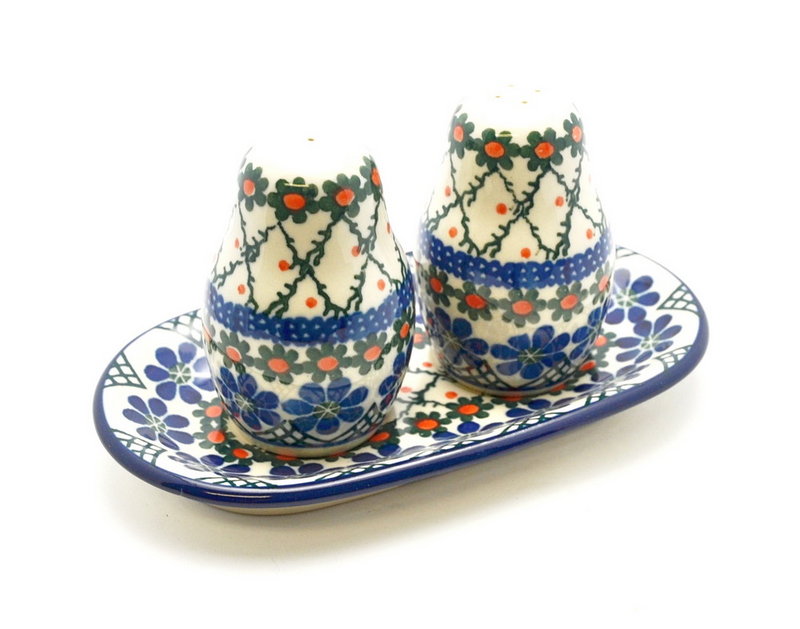 Ceramika Artystyczna Polish Pottery Salt & Pepper Set - Primrose 131-854a (Ceramika Artystyczna)