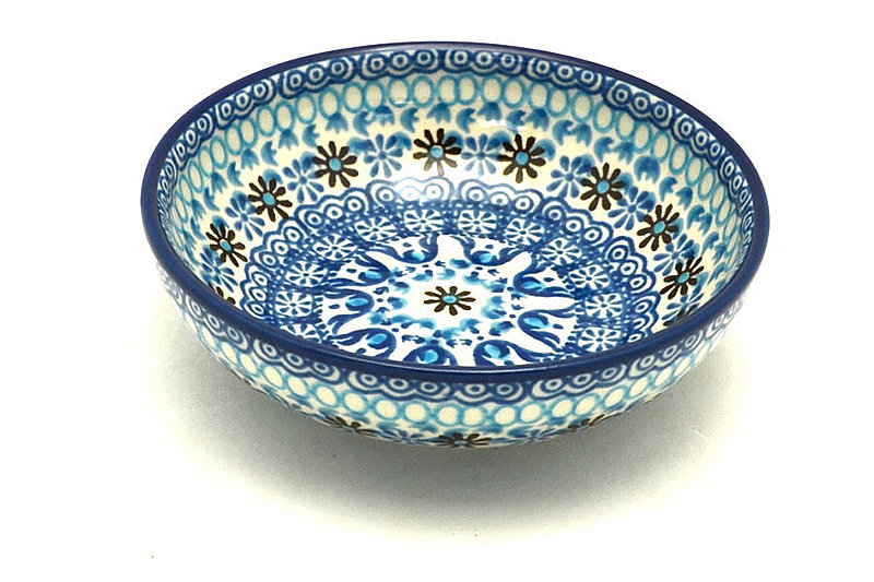 Ceramika Artystyczna Polish Pottery Small Shallow Bowl - Blue Yonder B89-2187a (Ceramika Artystyczna)