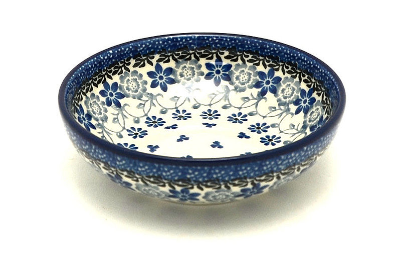 Polish Pottery Small Shallow Bowl - Silver Lace