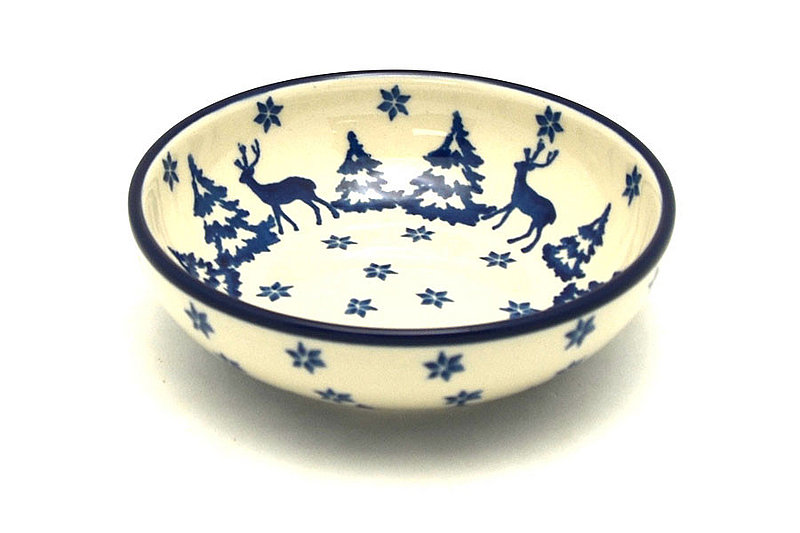 Ceramika Artystyczna Polish Pottery Small Shallow Bowl - Winter Forest B89-1931a (Ceramika Artystyczna)
