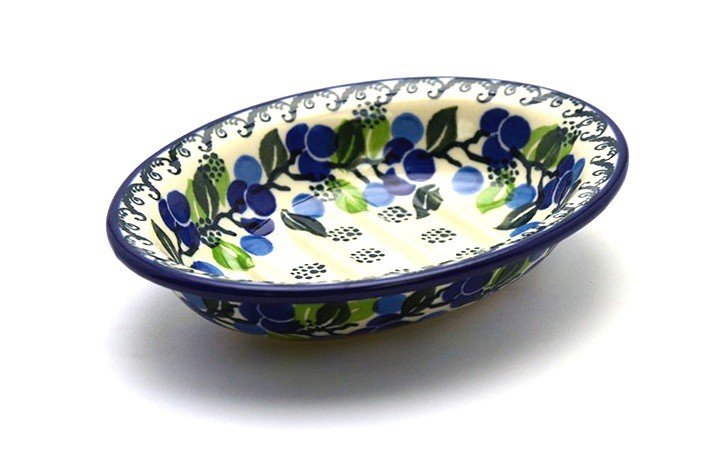 Ceramika Artystyczna Polish Pottery Soap Dish - Blue Berries 510-1416a (Ceramika Artystyczna)