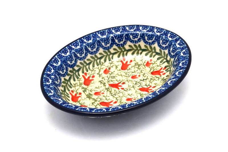 Ceramika Artystyczna Polish Pottery Soap Dish - Crimson Bells 510-1437a (Ceramika Artystyczna)