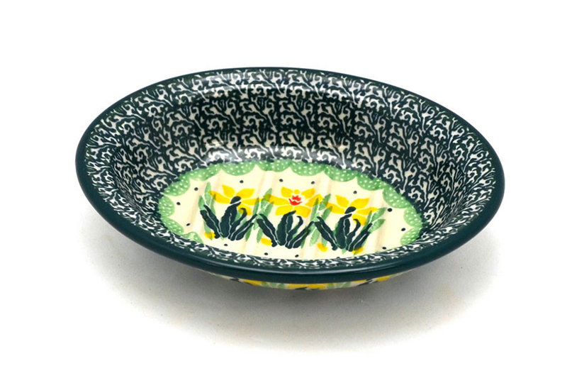 Ceramika Artystyczna Polish Pottery Soap Dish - Daffodil 510-2122q (Ceramika Artystyczna)