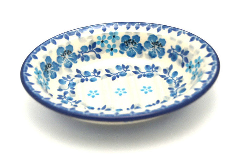 Ceramika Artystyczna Polish Pottery Soap Dish - Flax Flower 510-2642a (Ceramika Artystyczna)