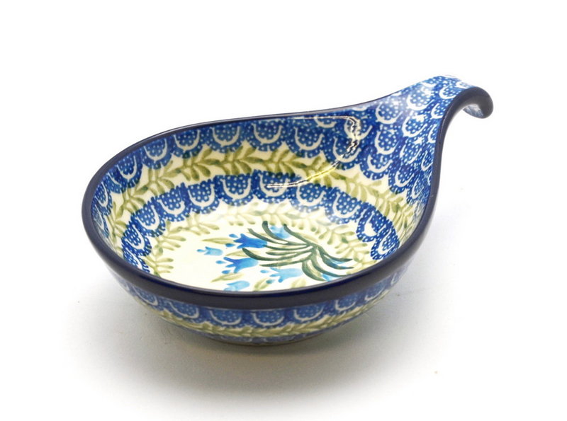 Ceramika Artystyczna Polish Pottery Spoon/Ladle Rest - Blue Bells 174-1432a (Ceramika Artystyczna)