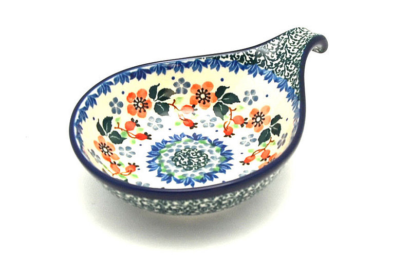 Ceramika Artystyczna Polish Pottery Spoon/Ladle Rest - Cherry Blossom 174-2103a (Ceramika Artystyczna)