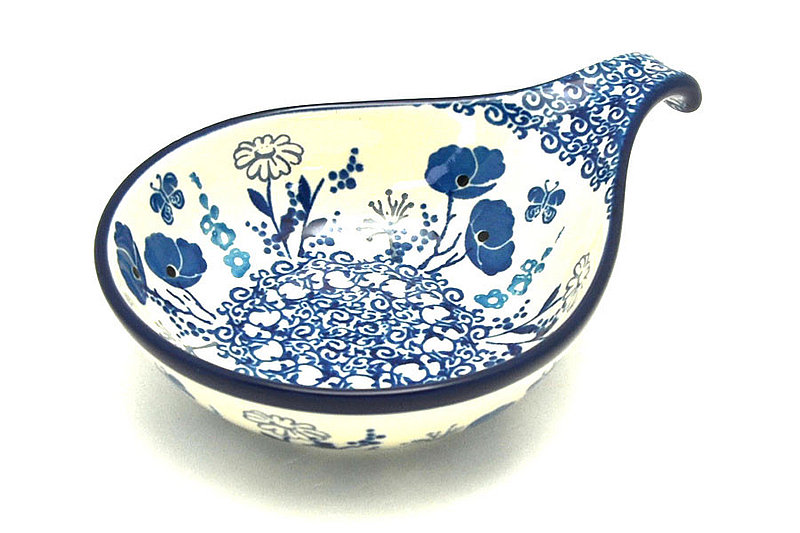 Ceramika Artystyczna Polish Pottery Spoon/Ladle Rest - Evening Poppies 174-2902a (Ceramika Artystyczna)