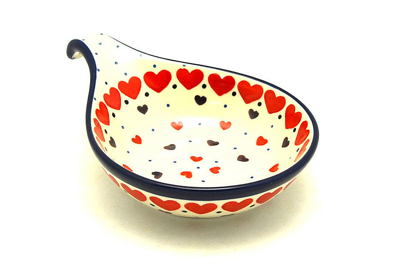 Ceramika Artystyczna Polish Pottery Spoon/Ladle Rest - Love Struck 174-2108a (Ceramika Artystyczna)