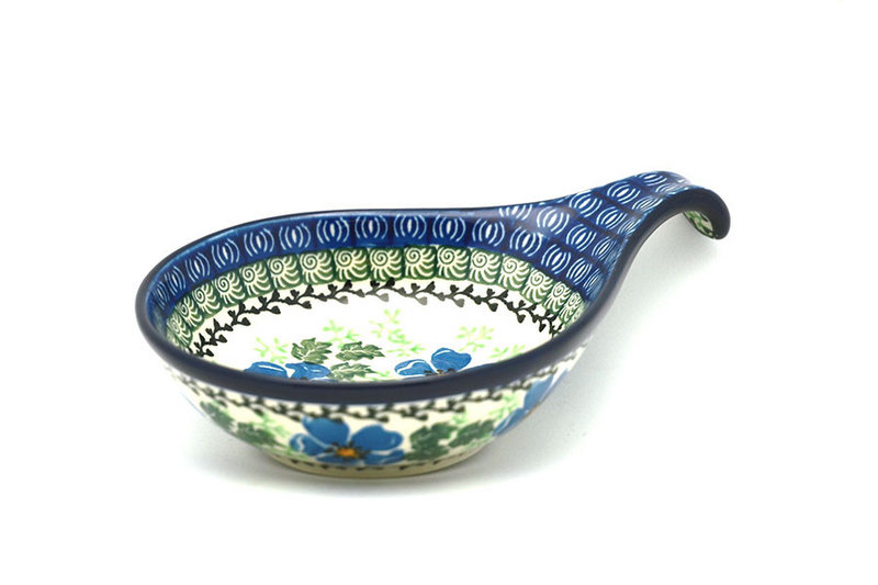 Ceramika Artystyczna Polish Pottery Spoon/Ladle Rest - Morning Glory 174-1915a (Ceramika Artystyczna)