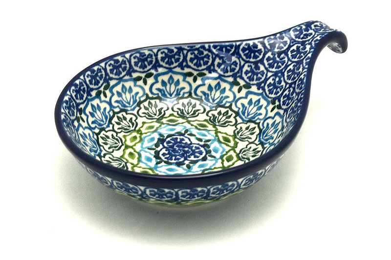 Polish Pottery Spoon/Ladle Rest - Tranquil Tide