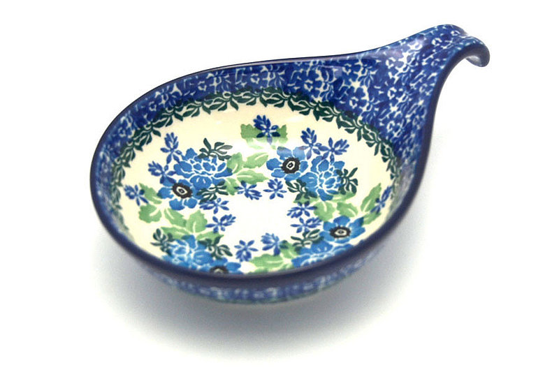 Ceramika Artystyczna Polish Pottery Spoon/Ladle Rest - Wild Indigo 174-1865a (Ceramika Artystyczna)