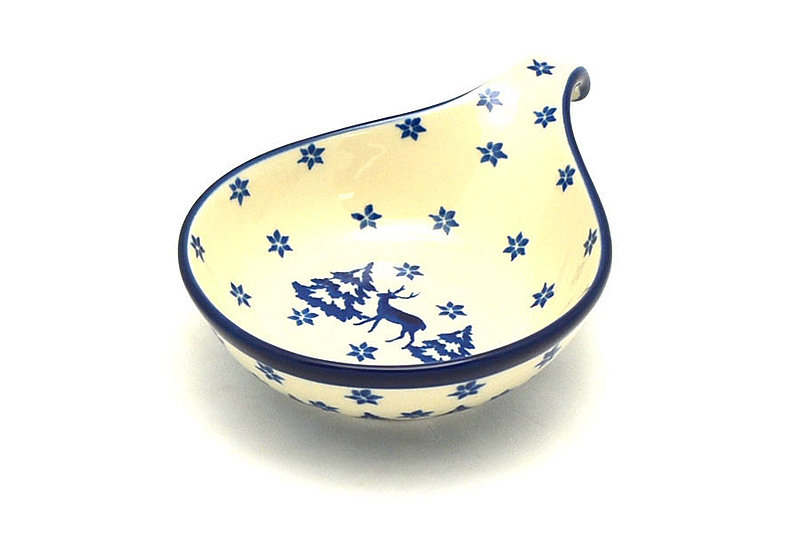 Ceramika Artystyczna Polish Pottery Spoon/Ladle Rest - Winter Forest 174-1931a (Ceramika Artystyczna)