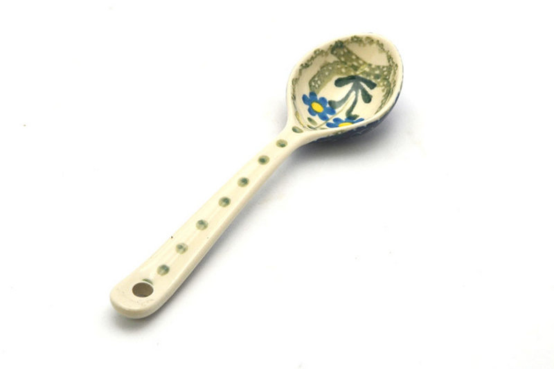 Ceramika Artystyczna Polish Pottery Spoon - Medium - Blue Spring Daisy 590-614a (Ceramika Artystyczna)