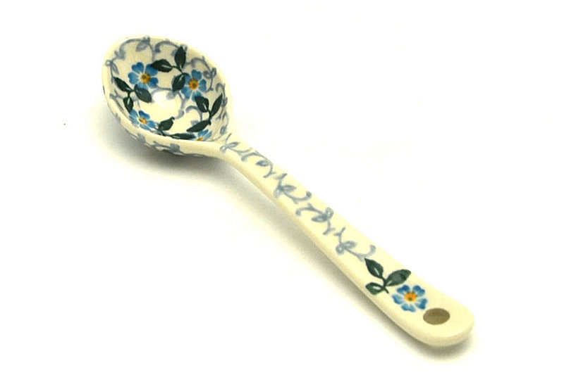 Ceramika Artystyczna Polish Pottery Spoon - Medium - Forget-Me-Knot 590-2089a (Ceramika Artystyczna)