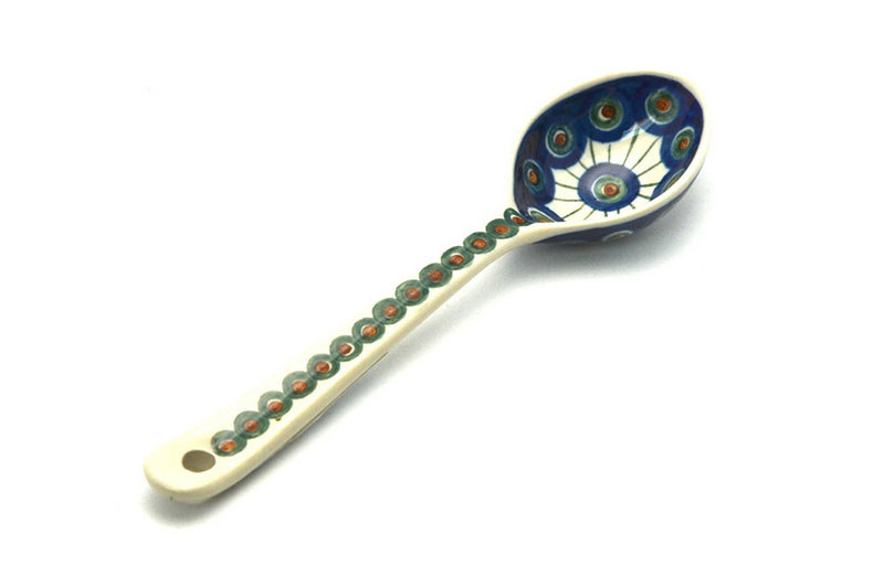 Ceramika Artystyczna Polish Pottery Spoon - Medium - Peacock 590-054a (Ceramika Artystyczna)