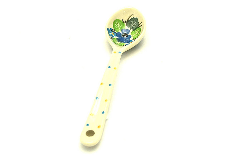 Ceramika Artystyczna Polish Pottery Spoon - Medium - Spring Viola 590-2339a (Ceramika Artystyczna)
