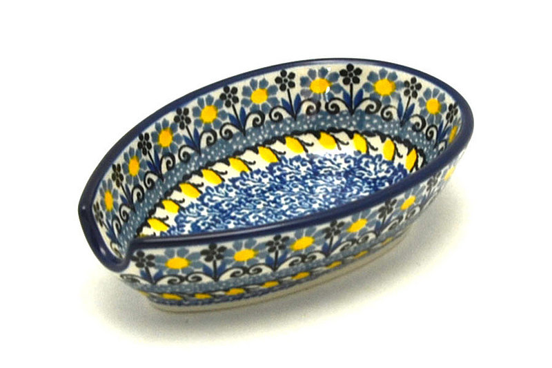 Ceramika Artystyczna Polish Pottery Spoon Rest - Daisy Maize 381-2178a (Ceramika Artystyczna)