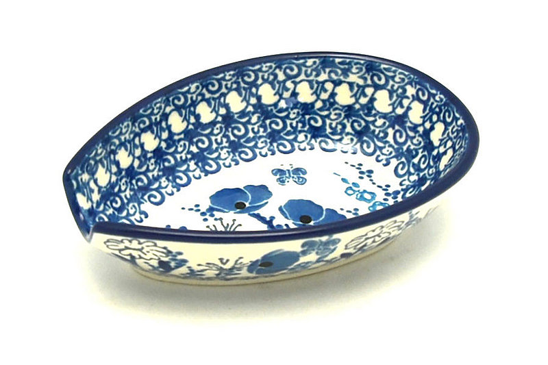 Ceramika Artystyczna Polish Pottery Spoon Rest - Evening Poppies 381-2902a (Ceramika Artystyczna)