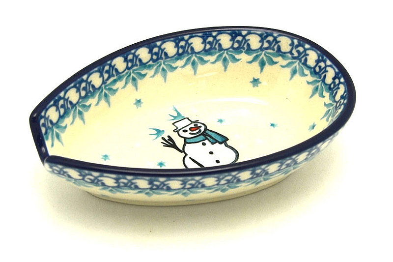 Ceramika Artystyczna Polish Pottery Spoon Rest - Jack Frost 381-2798a (Ceramika Artystyczna)