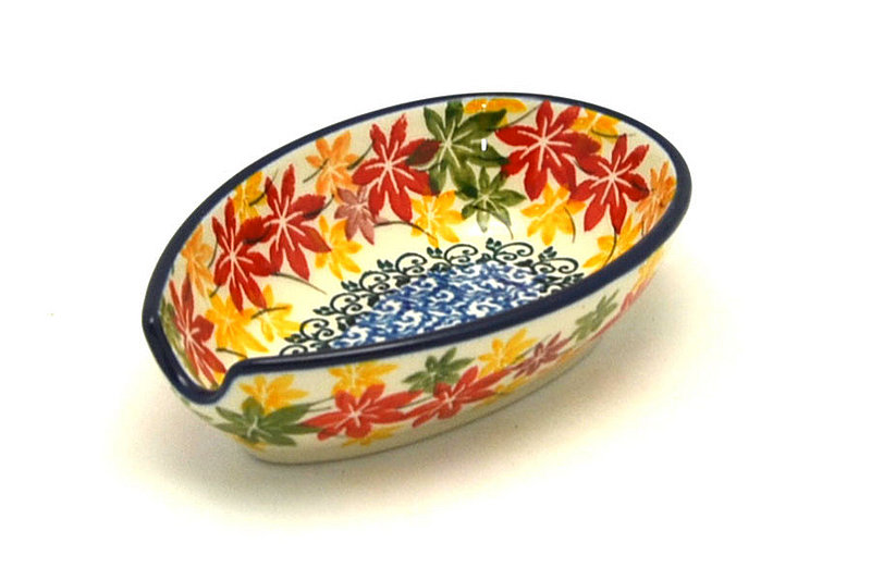 Ceramika Artystyczna Polish Pottery Spoon Rest - Maple Harvest 381-2533a (Ceramika Artystyczna)