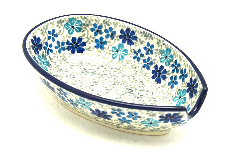 Ceramika Artystyczna Polish Pottery Spoon Rest - Sea Blossom 381-2612a (Ceramika Artystyczna)
