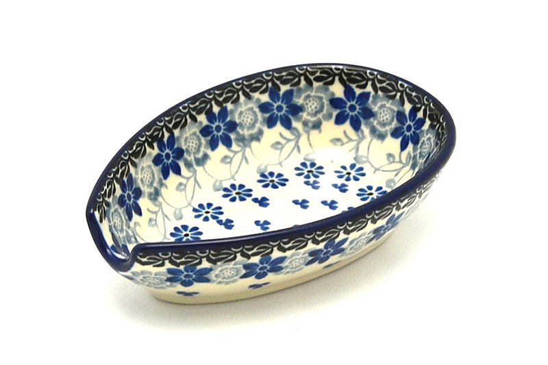 Ceramika Artystyczna Polish Pottery Spoon Rest - Silver Lace 381-2158a (Ceramika Artystyczna)