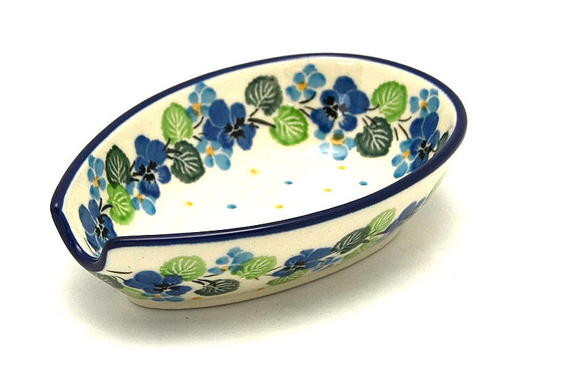 Ceramika Artystyczna Polish Pottery Spoon Rest - Spring Viola 381-2339a (Ceramika Artystyczna)