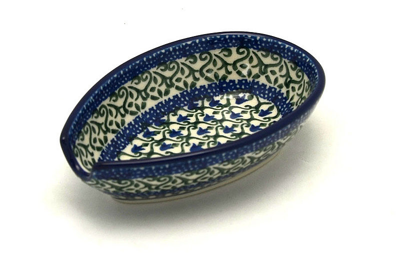 Ceramika Artystyczna Polish Pottery Spoon Rest - Tulip Trellis 381-0585a (Ceramika Artystyczna)