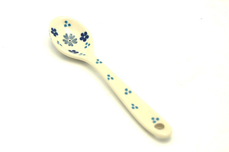 Ceramika Artystyczna Polish Pottery Spoon - Small - Bachelor Button 592-2641a (Ceramika Artystyczna)