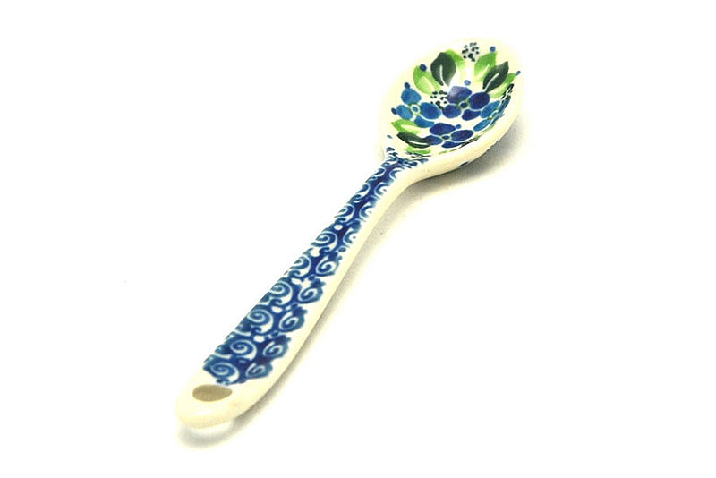 Ceramika Artystyczna Polish Pottery Spoon - Small - Blue Phlox 592-1417a (Ceramika Artystyczna)