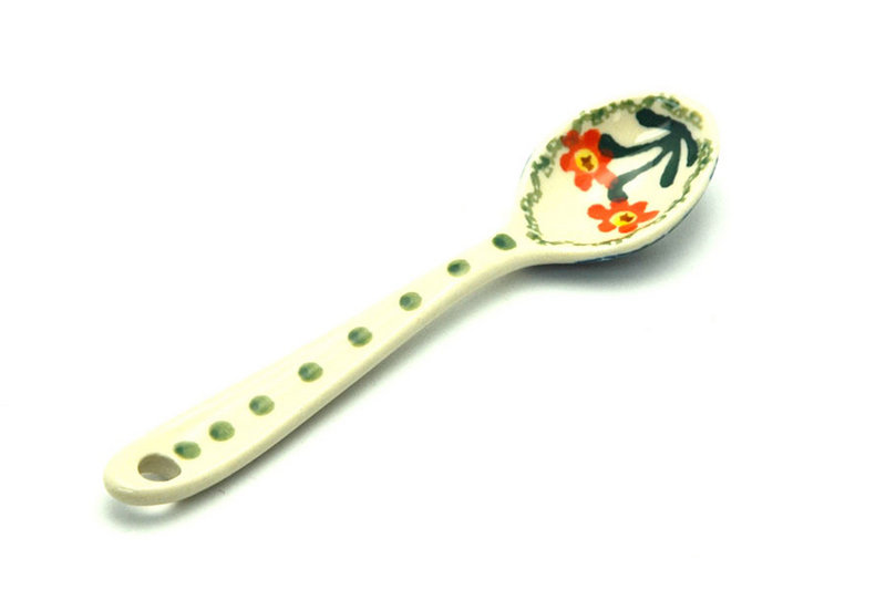 Ceramika Artystyczna Polish Pottery Spoon - Small - Peach Spring Daisy 592-560a (Ceramika Artystyczna)