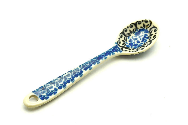 Ceramika Artystyczna Polish Pottery Spoon - Small - Peacock Feather 592-1513a (Ceramika Artystyczna)