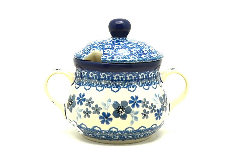 Ceramika Artystyczna Polish Pottery Sugar Bowl - Blue Horizon 035-2333a (Ceramika Artystyczna)