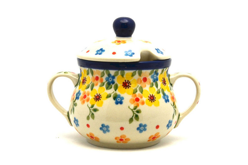 Ceramika Artystyczna Polish Pottery Sugar Bowl - Buttercup 035-2225a (Ceramika Artystyczna)