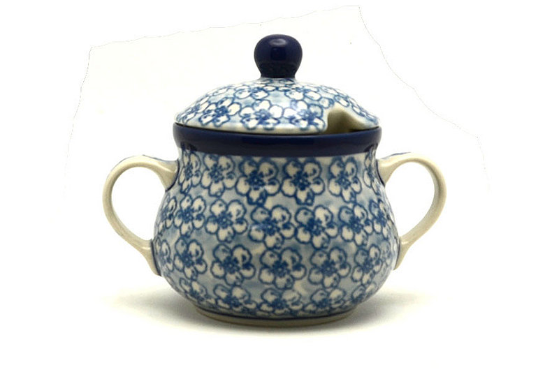 Ceramika Artystyczna Polish Pottery Sugar Bowl - Daisy Flurry 035-2176a (Ceramika Artystyczna)