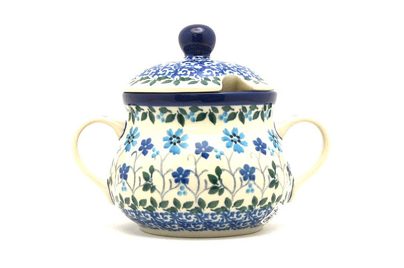 Ceramika Artystyczna Polish Pottery Sugar Bowl - Georgia Blue 035-2785a (Ceramika Artystyczna)