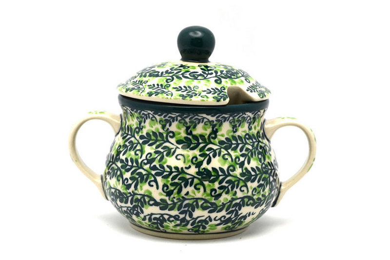 Ceramika Artystyczna Polish Pottery Sugar Bowl - Irish Meadow 035-1888q (Ceramika Artystyczna)