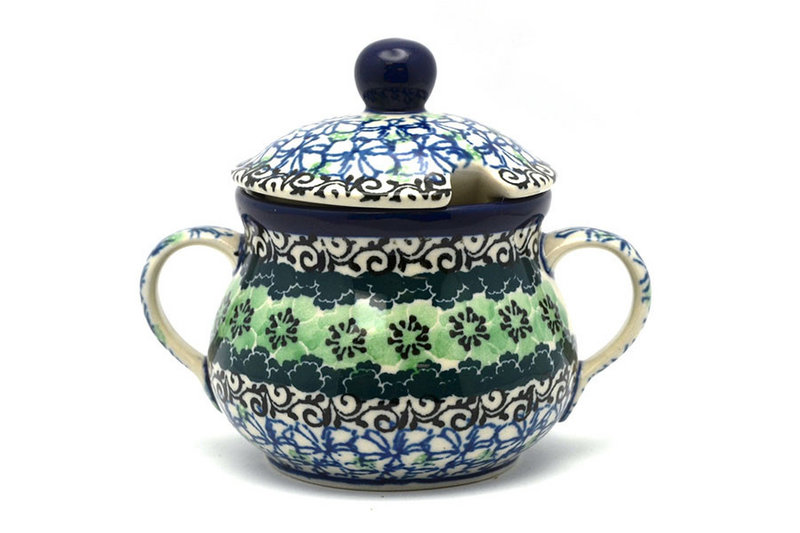 Ceramika Artystyczna Polish Pottery Sugar Bowl - Kiwi 035-1479a (Ceramika Artystyczna)
