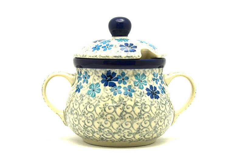 Ceramika Artystyczna Polish Pottery Sugar Bowl - Sea Blossom 035-2612a (Ceramika Artystyczna)